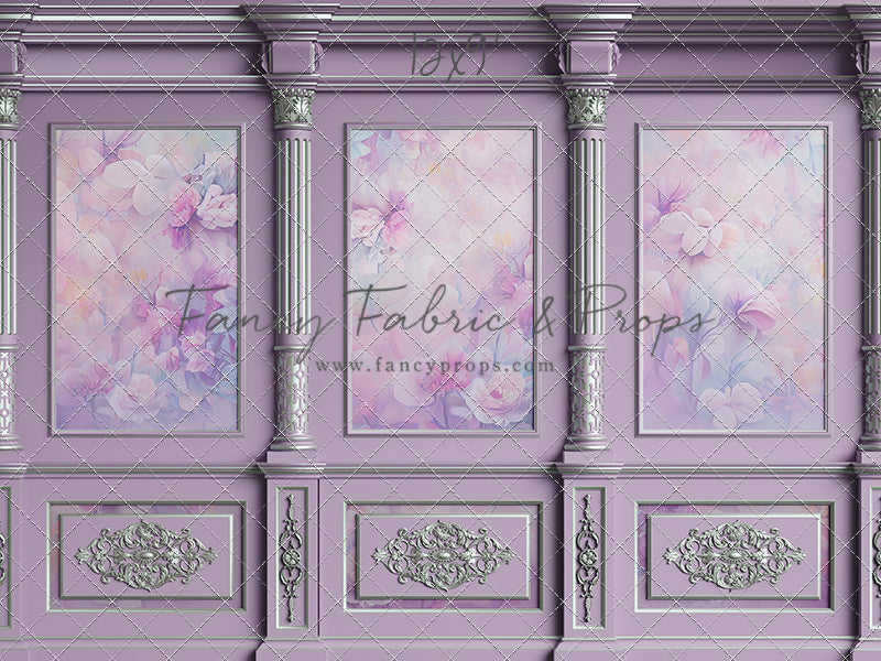 Violet Floral Victorian Wall - With Sweep Option