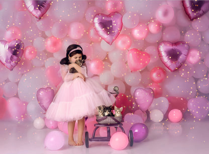 Pastel Valentine Balloon Wall