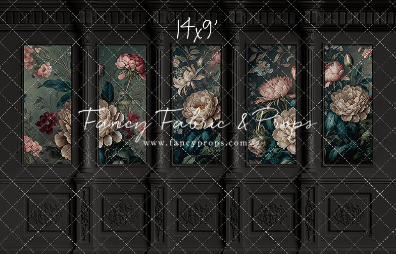 Moody Ebony Wainscoting Wall - With Sweep Option