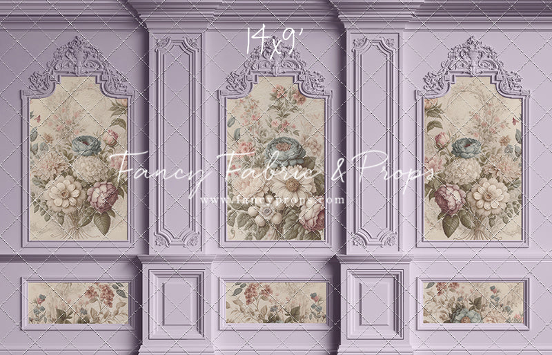 Lavender Floral Victorian Wall - With Sweep Option