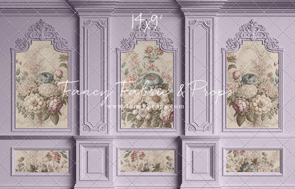 Lavender Floral Victorian Wall - With Sweep Option