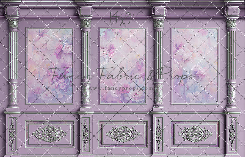 Violet Floral Victorian Wall - With Sweep Option