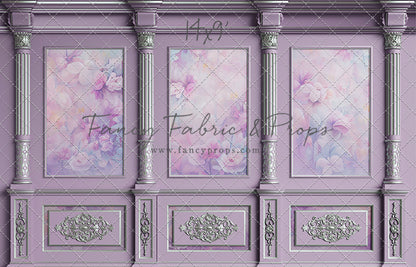 Violet Floral Victorian Wall - With Sweep Option