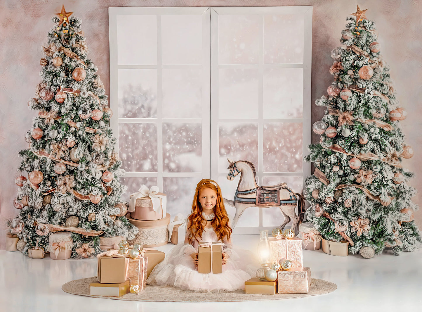 Blushing Carousel Christmas 2pc Room