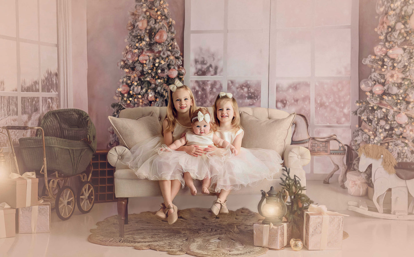 Blushing Carousel Christmas 2pc Room