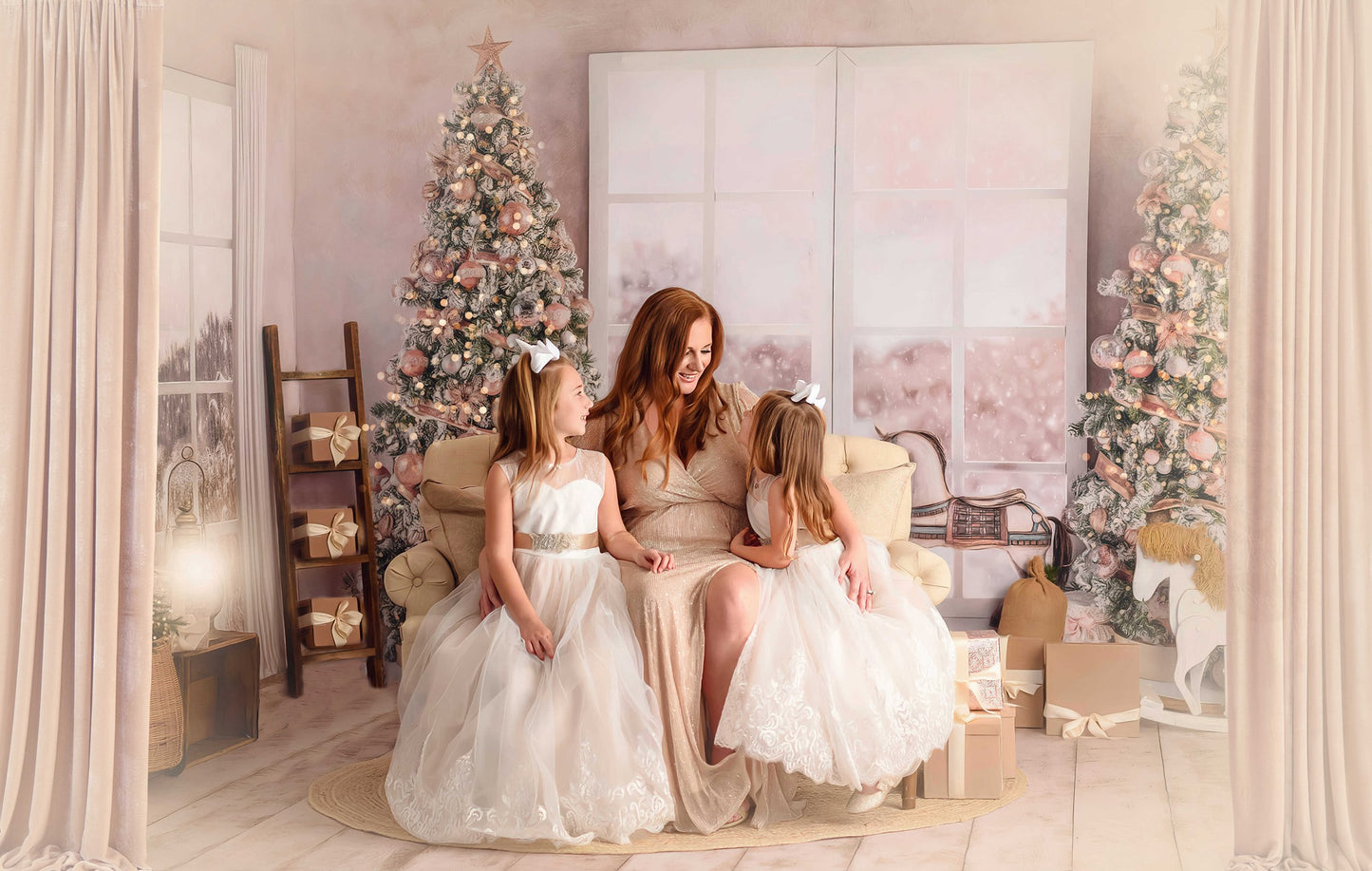 Blushing Carousel Christmas 2pc Room