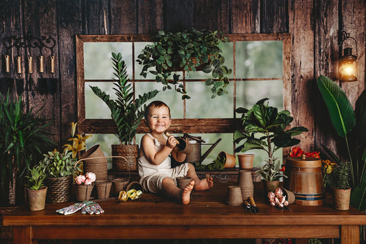 Rustic Floral Garden Shed