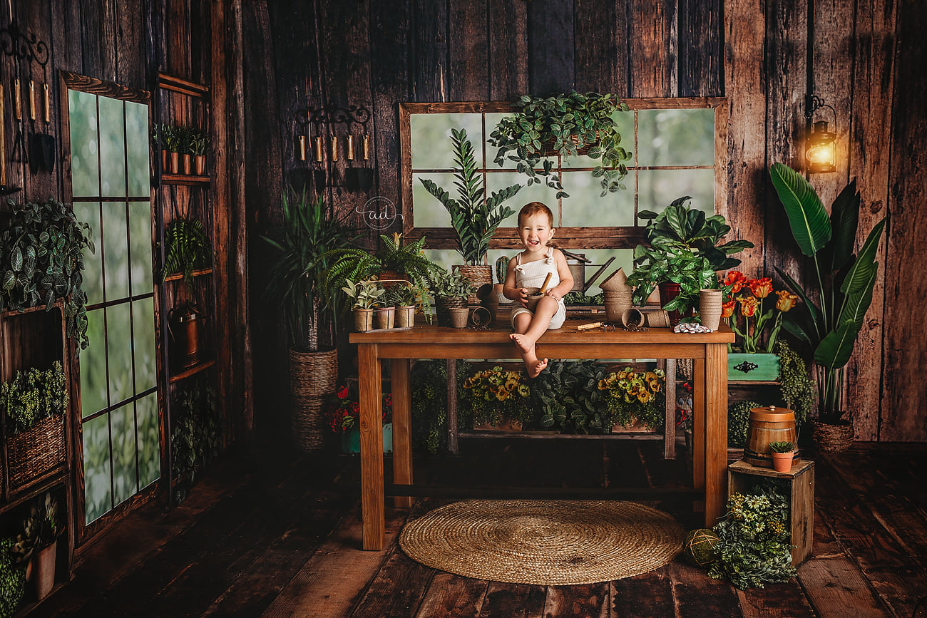 Rustic Floral Garden Shed