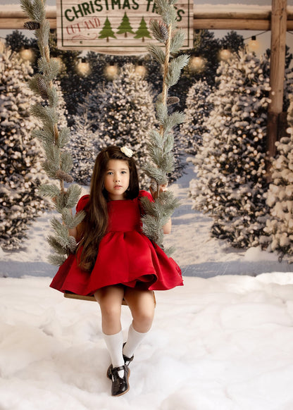Snowy Winter Tree Farm