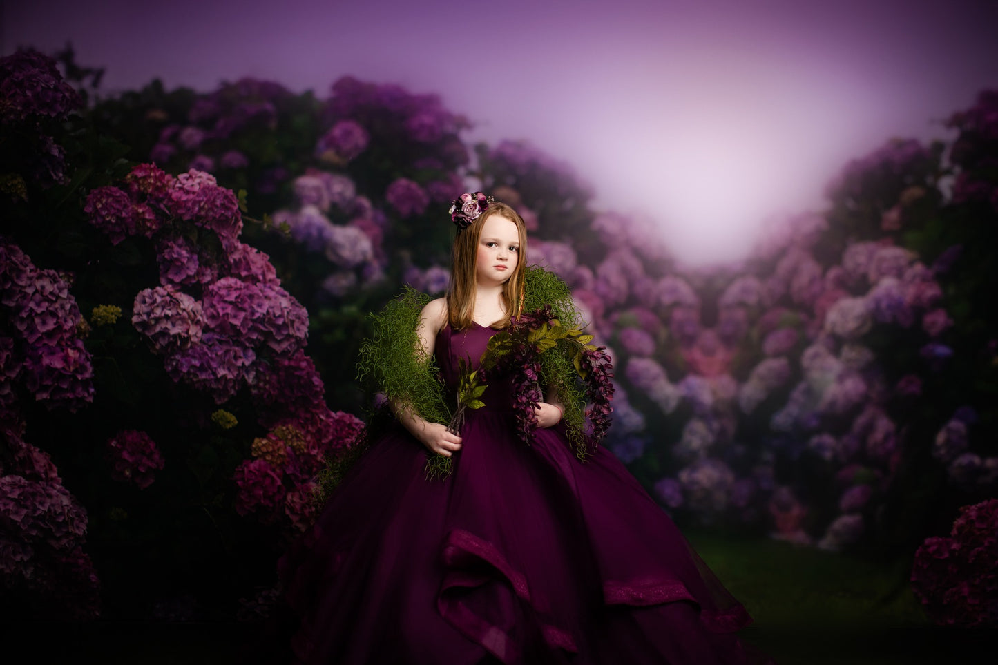 Purple Hydrangea Hollow