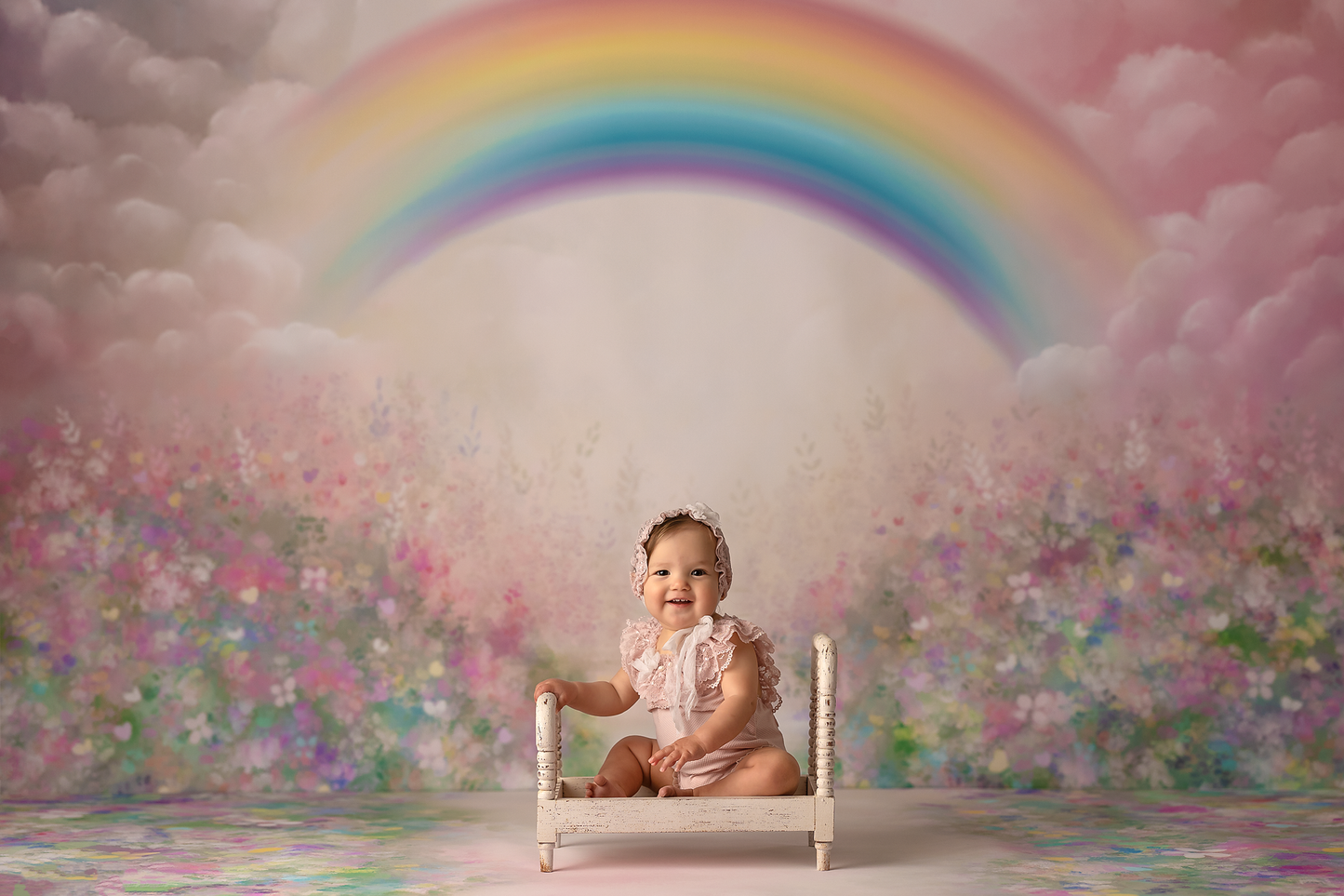 Rainbow Floral Path Mat Floor