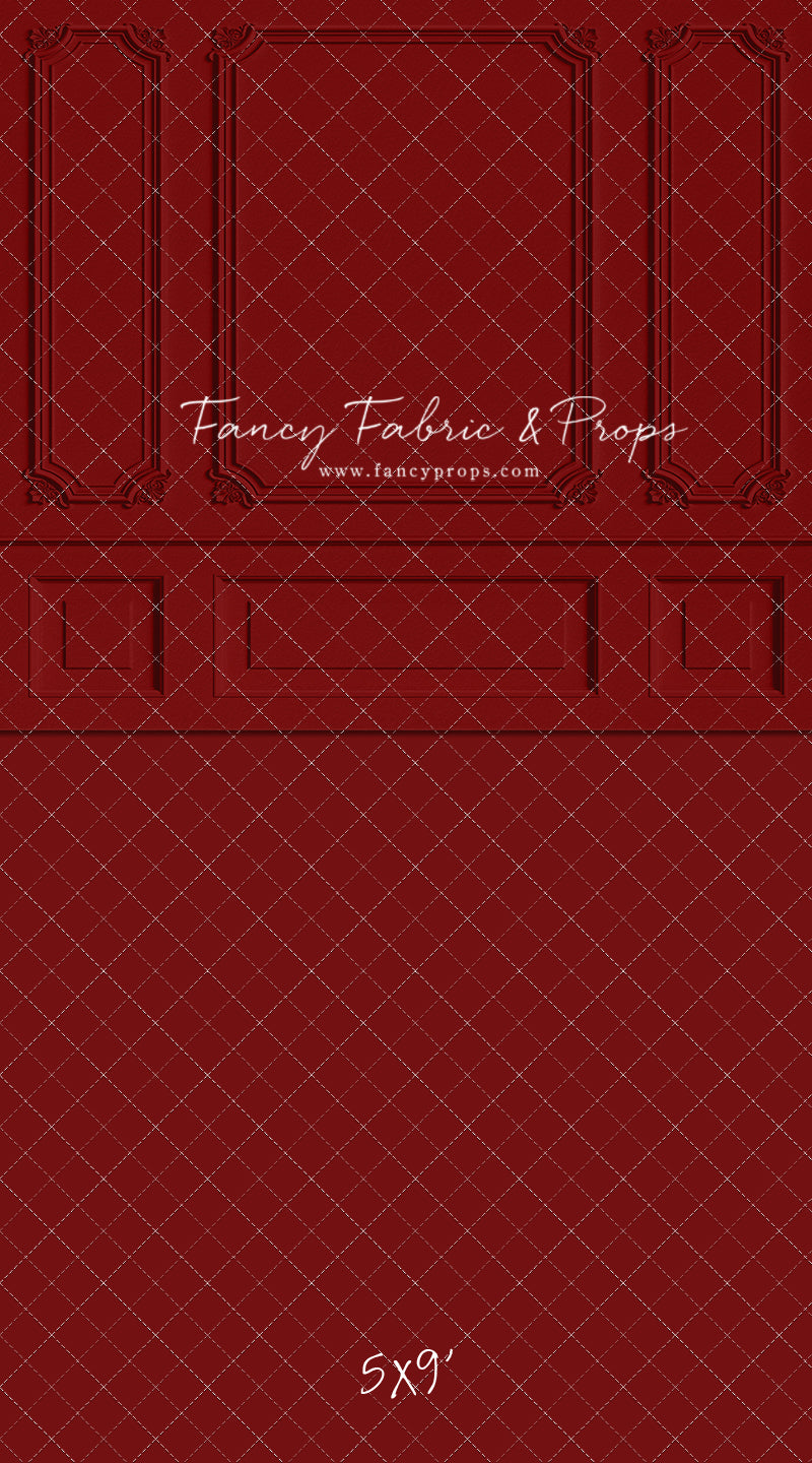 Classic Red Wainscoting Wall - With Sweep Option