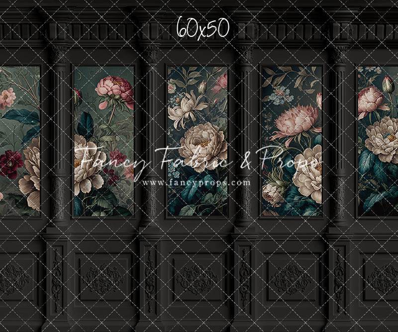 Moody Ebony Wainscoting Wall - With Sweep Option