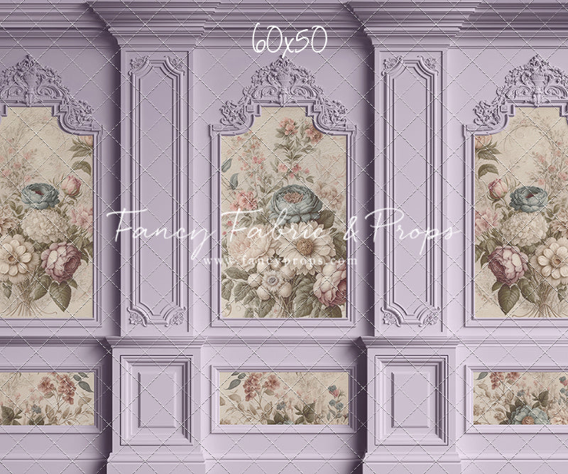 Lavender Floral Victorian Wall - With Sweep Option