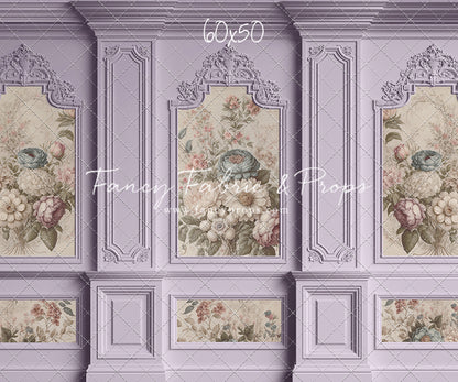 Lavender Floral Victorian Wall - With Sweep Option