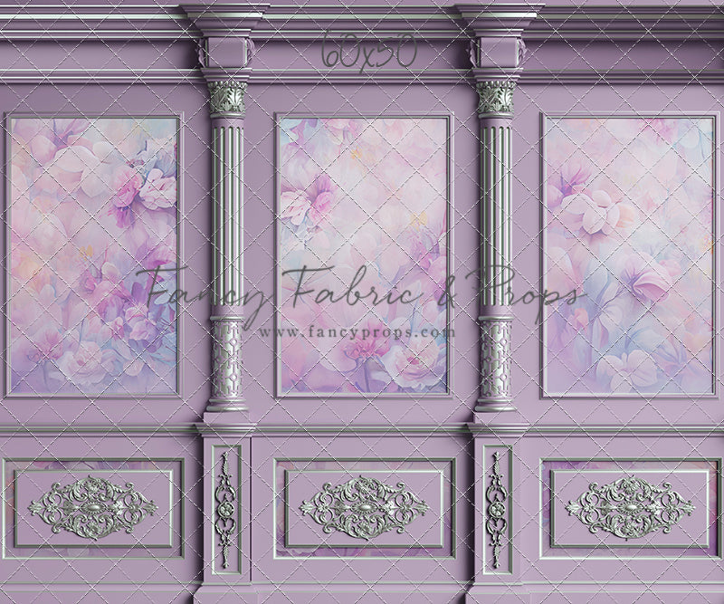 Violet Floral Victorian Wall - With Sweep Option
