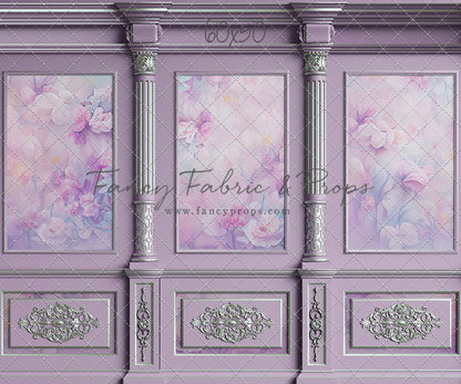 Violet Floral Victorian Wall - With Sweep Option