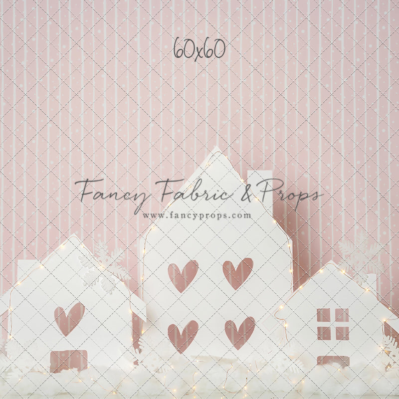 Pink Snowy Neighborhood