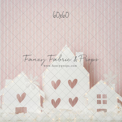 Pink Snowy Neighborhood