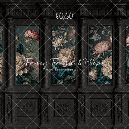 Moody Ebony Wainscoting Wall - With Sweep Option