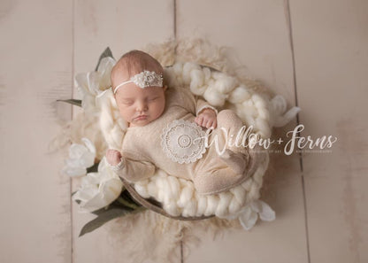 Amanda Cream Barn Wood Planks Mat Floor