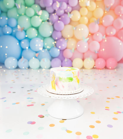 Pastel Rainbow Balloon Wall