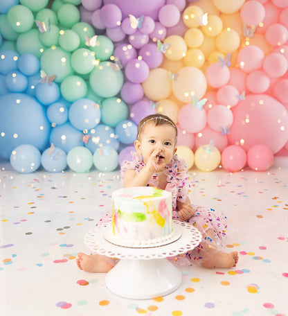 Pastel Rainbow Balloon Wall