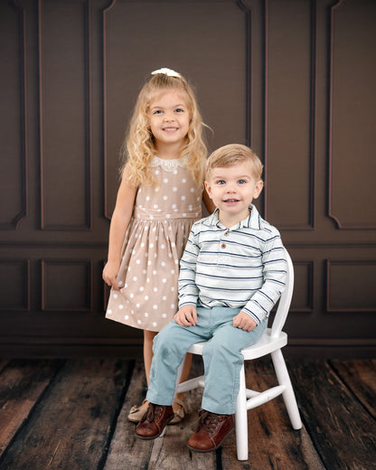 Brown Wainscoting Wall