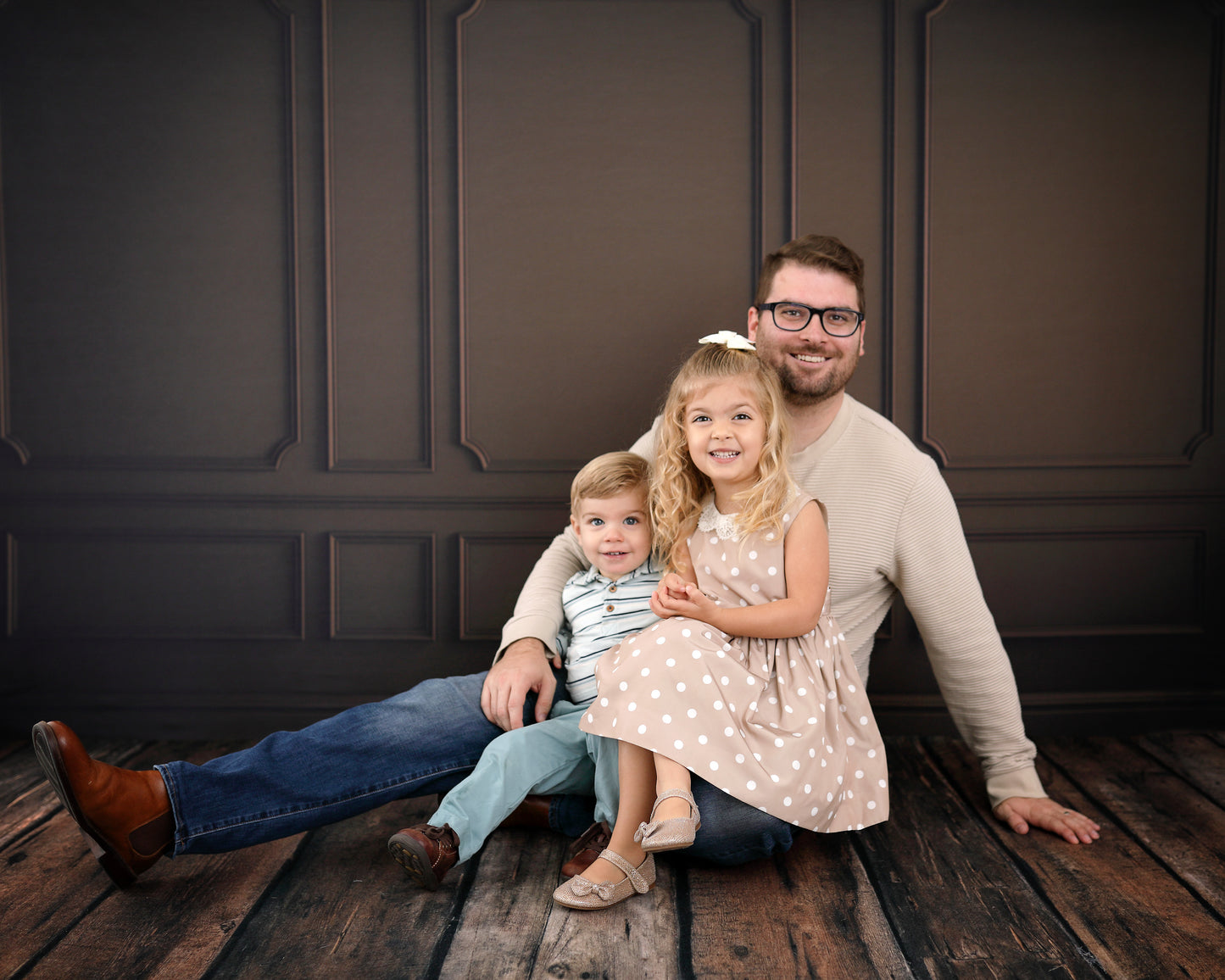 Brown Wainscoting Wall