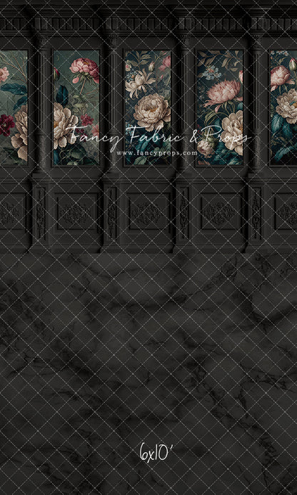 Moody Ebony Wainscoting Wall - With Sweep Option