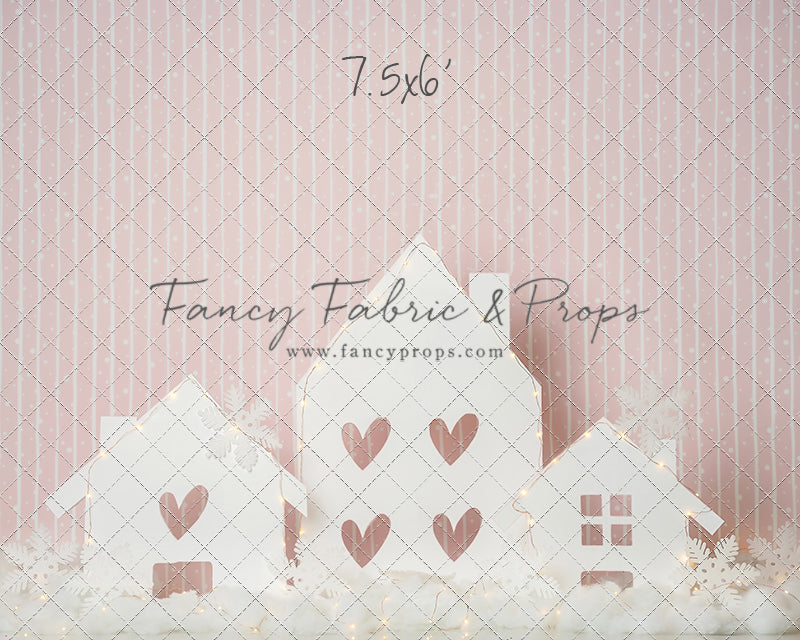 Pink Snowy Neighborhood