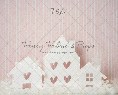 Pink Snowy Neighborhood