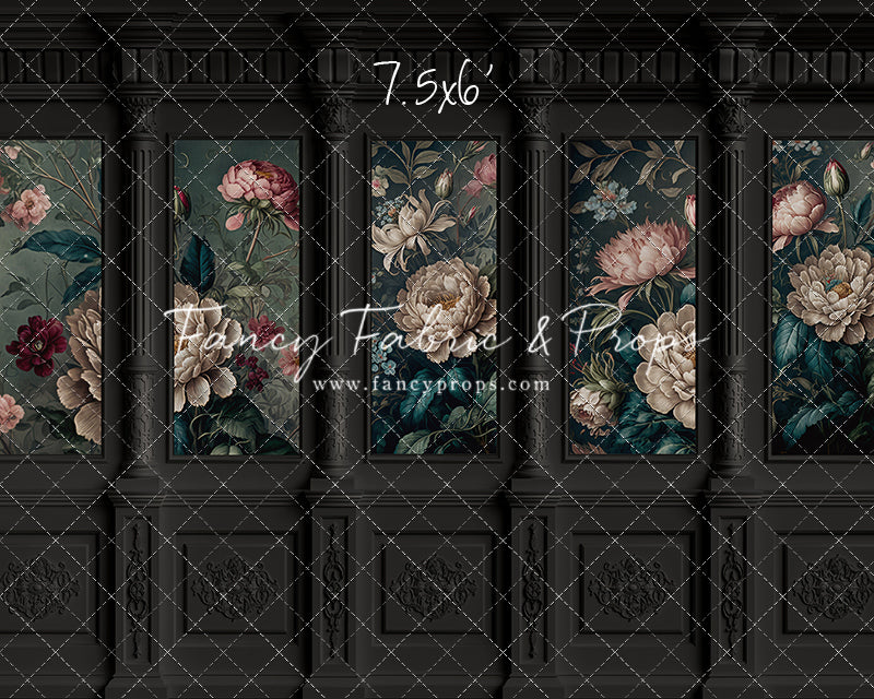 Moody Ebony Wainscoting Wall - With Sweep Option