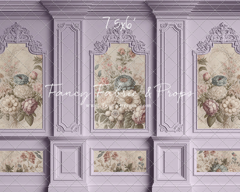 Lavender Floral Victorian Wall - With Sweep Option