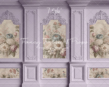 Lavender Floral Victorian Wall - With Sweep Option