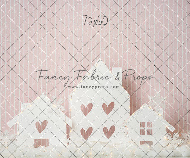 Pink Snowy Neighborhood