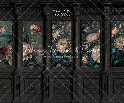 Moody Ebony Wainscoting Wall - With Sweep Option