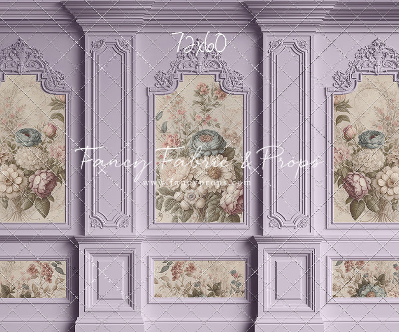 Lavender Floral Victorian Wall - With Sweep Option