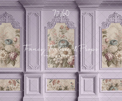 Lavender Floral Victorian Wall - With Sweep Option