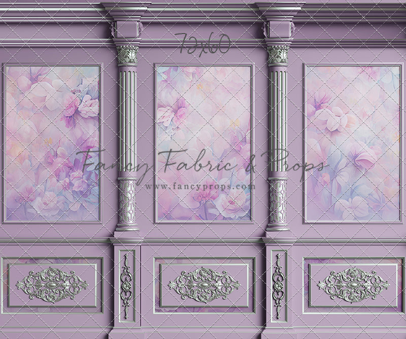 Violet Floral Victorian Wall - With Sweep Option