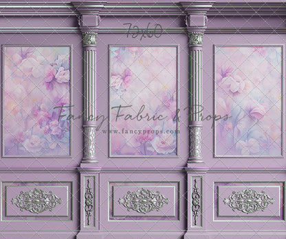 Violet Floral Victorian Wall - With Sweep Option
