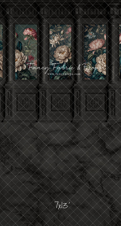 Moody Ebony Wainscoting Wall - With Sweep Option