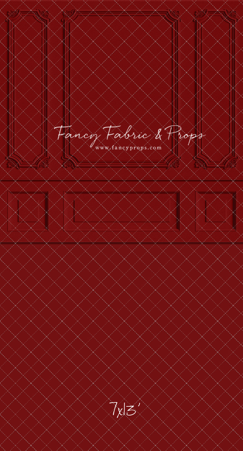 Classic Red Wainscoting Wall - With Sweep Option