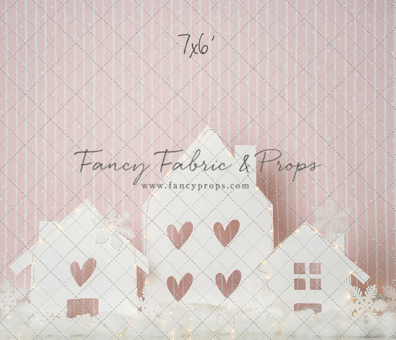 Pink Snowy Neighborhood