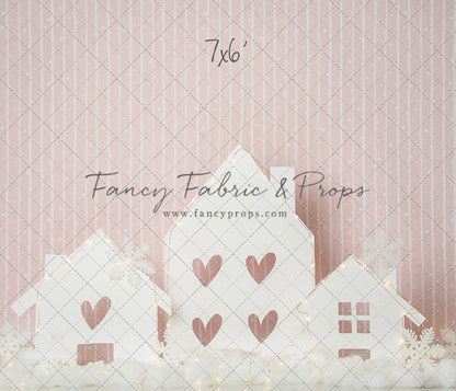 Pink Snowy Neighborhood