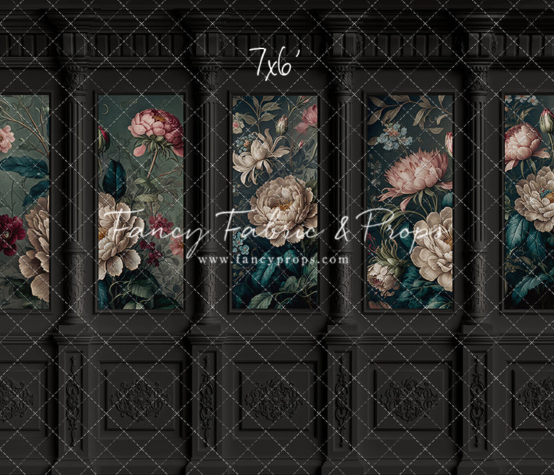 Moody Ebony Wainscoting Wall - With Sweep Option