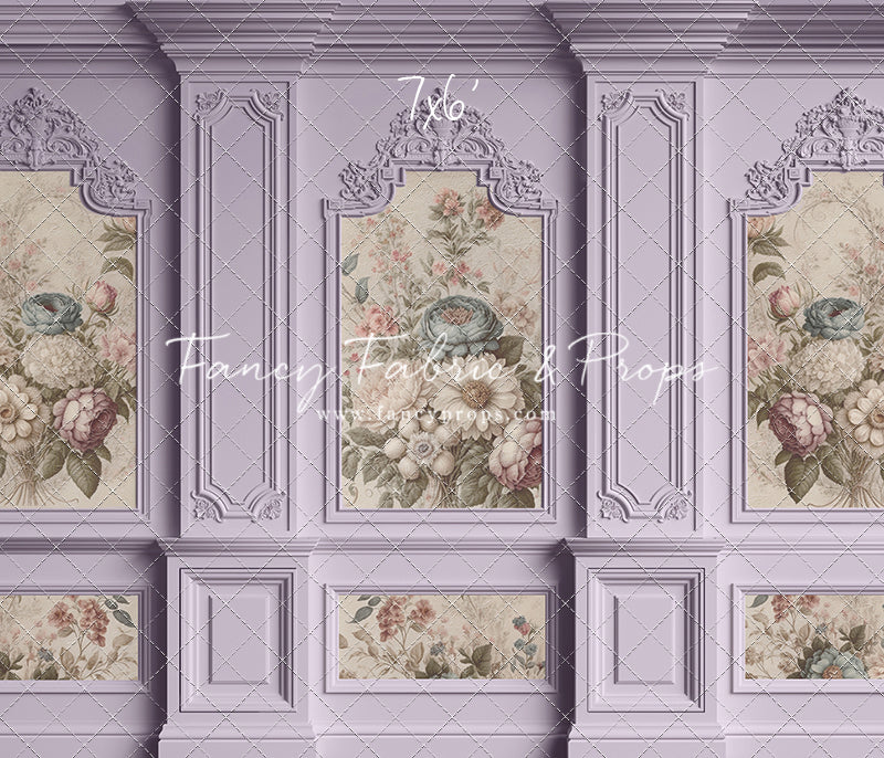 Lavender Floral Victorian Wall - With Sweep Option