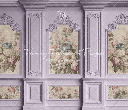 Lavender Floral Victorian Wall - With Sweep Option