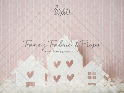 Pink Snowy Neighborhood