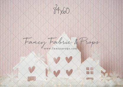 Pink Snowy Neighborhood